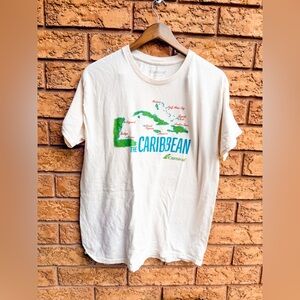 ▪️ 4/$25- Carnival The Caribbean Map Graphic‎ Cotton T-Shirt